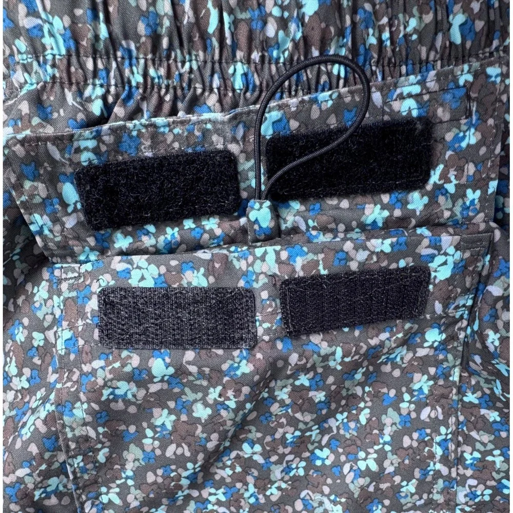 Coastal Shorts Blue Floral Beachwear Boardshorts Grey Blue Swim Size‎ L